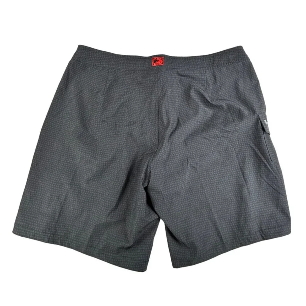 Maui Rippers Board Shorts Mens 14 Gray Quick-Dry Side Pocket Drawstring